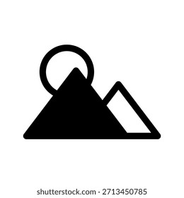 Ilustração de design de símbolo de vetor de ícone de montanha