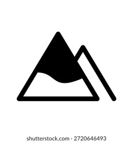 Ilustração de design de símbolo de vetor de ícone de montanha