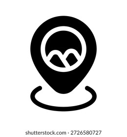 Mountain Icon Vector Symbol Design Illustration