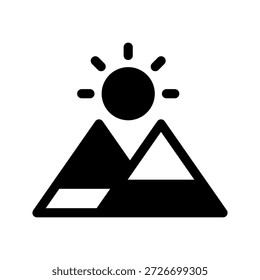 Vektorsymbol-Designgrafik für Berge