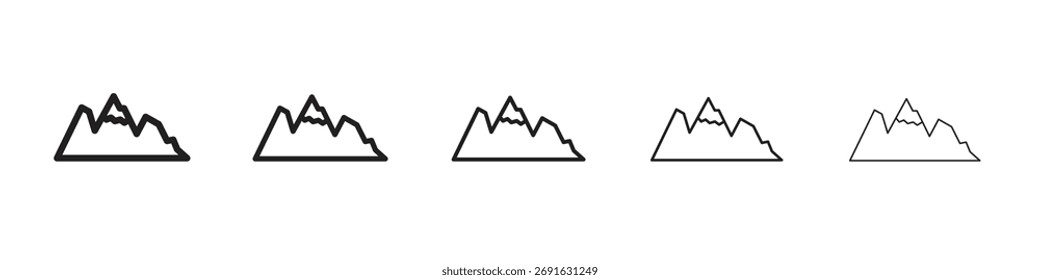Vector de icono de montaña, símbolo, ilustraciones de logotipo
