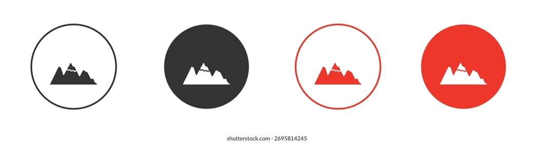 Vector de icono de montaña, símbolo, ilustraciones de logotipo