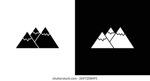 Vector de icono de montaña, símbolo, ilustraciones de logotipo