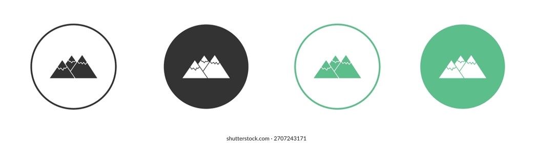 Vector de icono de montaña, símbolo, ilustraciones de logotipo