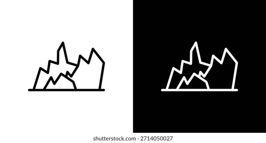 Mountain icon vector, Symbol, logo illustrations