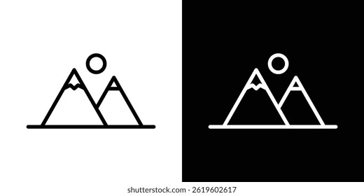 Mountain icon Vector symbol in trendy flat style