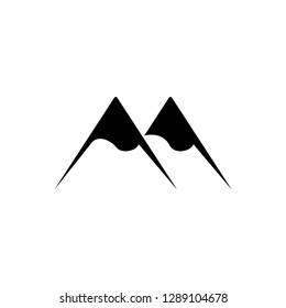 mountain icon vector template