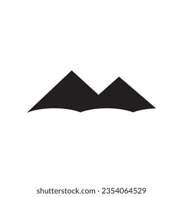 diseño del logotipo de la ilustración de la plantilla del vector de icono de montaña