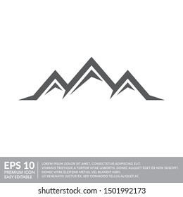 mountain icon vector template white background