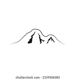 mountain icon vektor illustration design