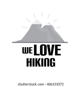 Mountain Icon We Love Hiking