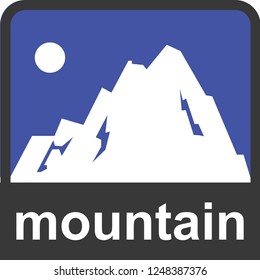 Mountain Icon Web Print Stock Vector (Royalty Free) 1248387376 ...