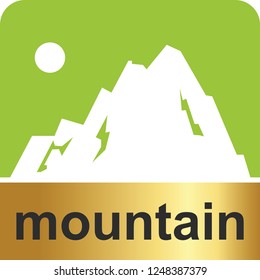 Mountain icon for web and print 