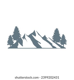 mountain iconic abstarct vector logo.