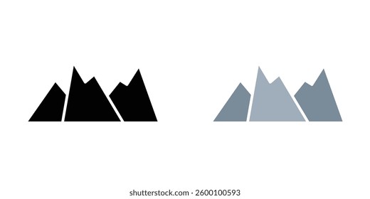 Mountain icons collection vectors for web ui
