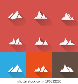 Mountain icons icon set 1