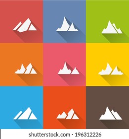 Mountain icons icon set 2