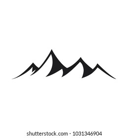 Mountain Icons On White Background Stock Vector (Royalty Free ...