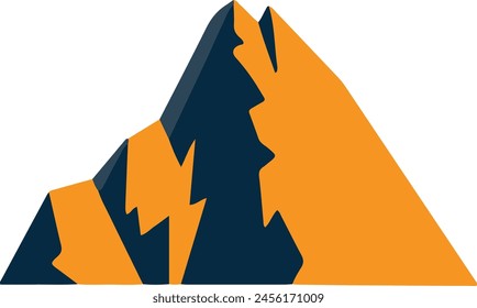 Mountain Icons on white Background. Vector Illustration.