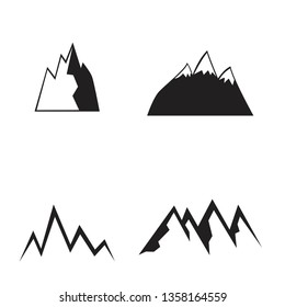 Mountain icons set.