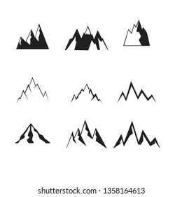 Mountain icons set.