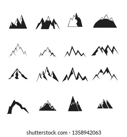 Mountain icons set.