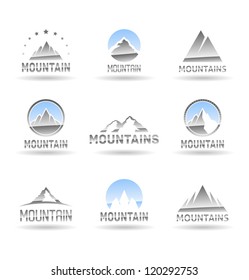 Mountain icons set. Vol 1.