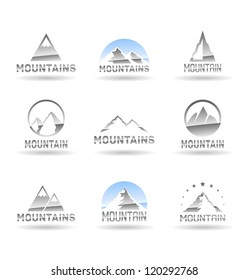 Mountain icons set. Vol 2.