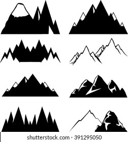 Mountain icons set for you design