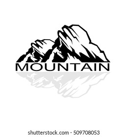 Mountain icons vector.