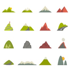 Mountain icons vector eps10