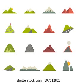 Mountain icons vector eps10