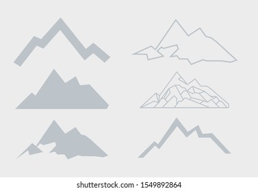 Mountain icons vector. Mountain Shapes For Logos