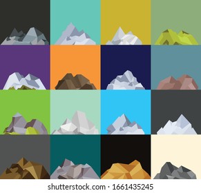 Mountain icons vector. Mountain Shapes For Logos
