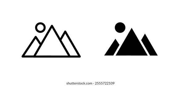 Mountain icons for web ui designs