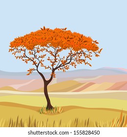 Mountain idealistic natural landscape