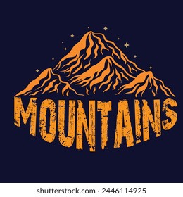 Mountain illustration adventure campfire hiking  Outdoor summer beach surf Camping Vintage Retro travel summer camping, traveling, trip, hiking, camper, nature, journey, Summer Camp T shirt design 