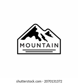 Mountain illustration, for business or symbol, simple flat vector design.