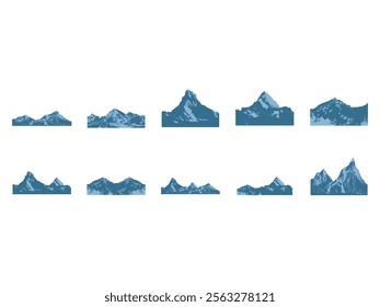 Mountain Illustration Collection Element Set