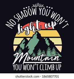 Mountain illustration  for colour t shirt, pillow, mug, sticker and other Printing media.