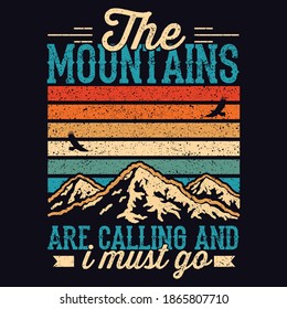 Mountain illustration  for colour t shirt, pillow, mug, sticker and other Printing media.