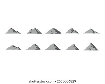 Conjunto de Elementos de Design de Ilustração de Montanha 