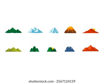 Mountain Illustration Design Element Set