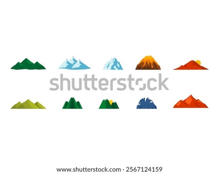 Mountain Illustration Design Element Set