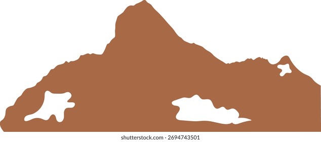 Mountain Illustration in Flat Design. Isolated Vector