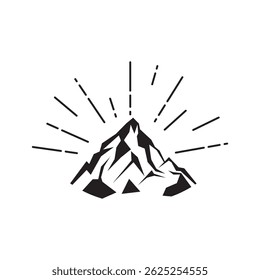 Mountain Illustration Icon Element Symbol Design