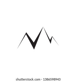 mountain illustration icon logo template