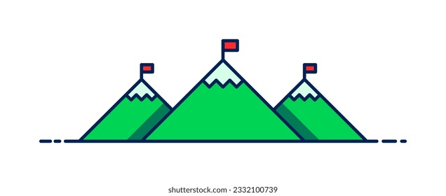 Mountain illustration. Mountain icon. Vector mountain.