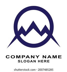 vector de diseño de logotipo de ilustración de montaña