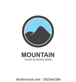 Mountain illustration logo template vector